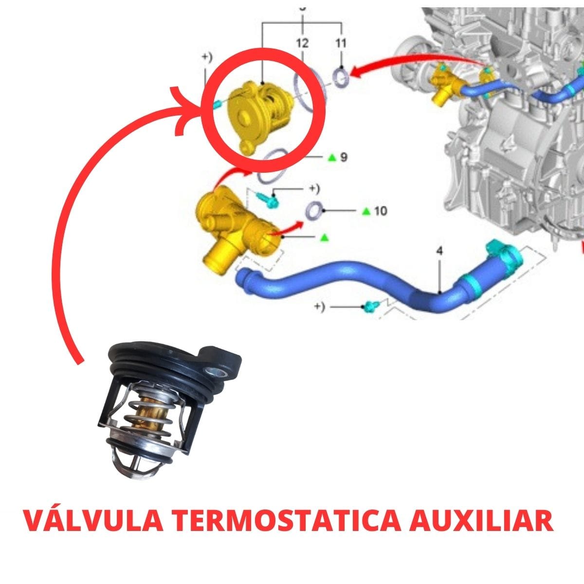 valvula termostatica ka 1.0 2015 2016 2017 2018 2019 2021 auxiliar ...