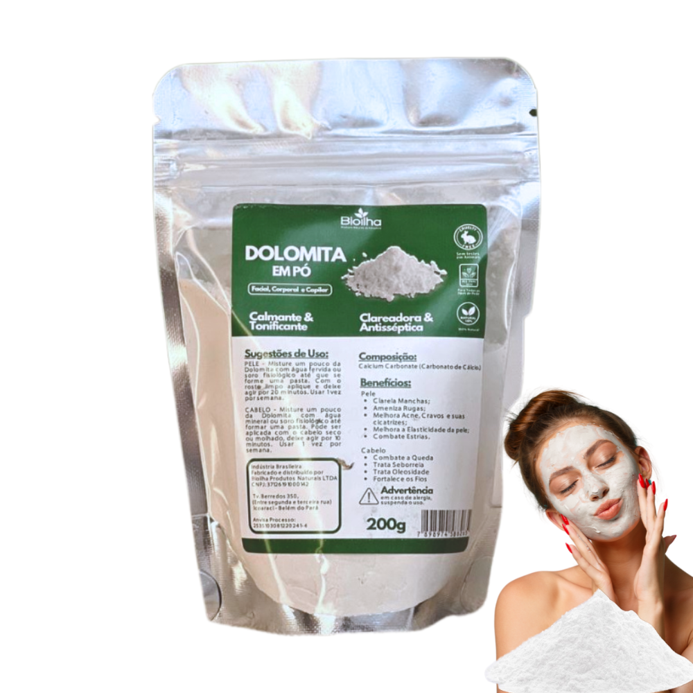 Dolomita em Pó: Esfoliação Suave, Nutrição e Revitalização da pele - Bioilha