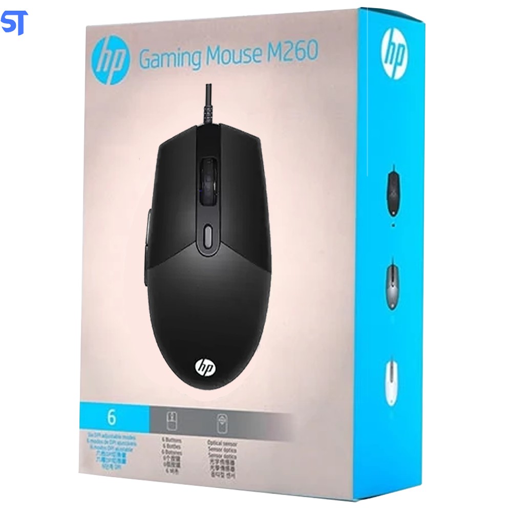 Mouse Gamer USB M260 6400DPI RGB HP Preto SobralTech