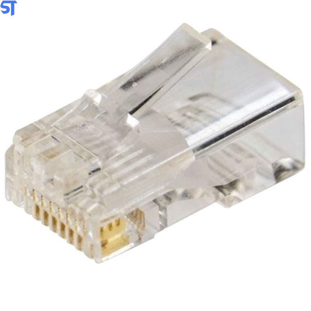 Conector Rj45 Cristal 8p8c Cat5e Exbom Suporta Gigabit 30m