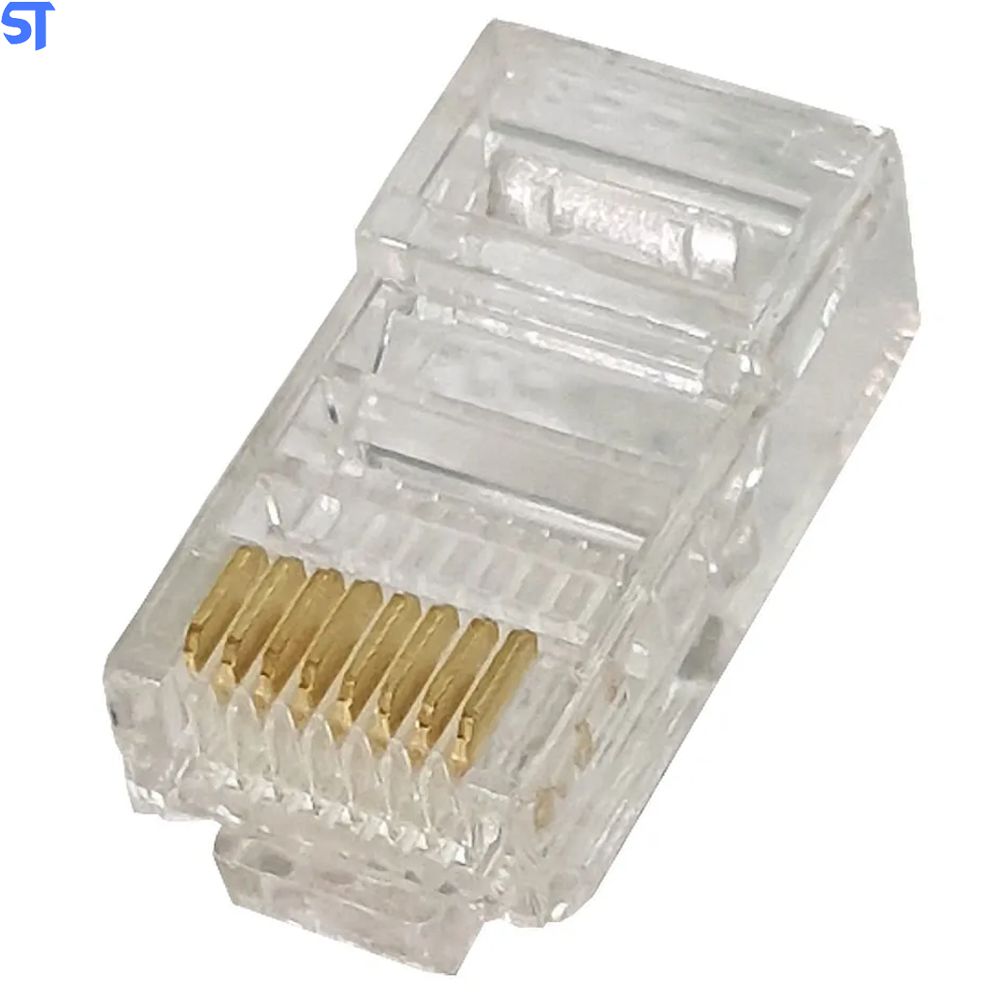 Conector Rj45 Cristal 8p8c Cat5e Exbom Suporta Gigabit 30m
