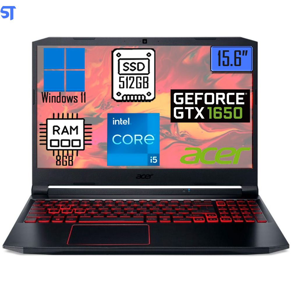 Notebook Gamer Acer Nitro 5 NVIDIA GeForce GTX 1650 i5-10300H 8GB 512GB ...