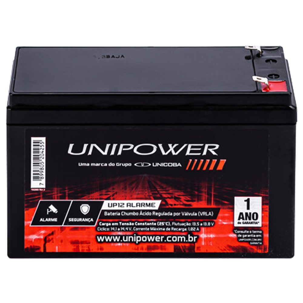 Bateria Selada Para Nobreak 12v 7Ah F187 UP12 Ala Ot Unipower - SobralTech