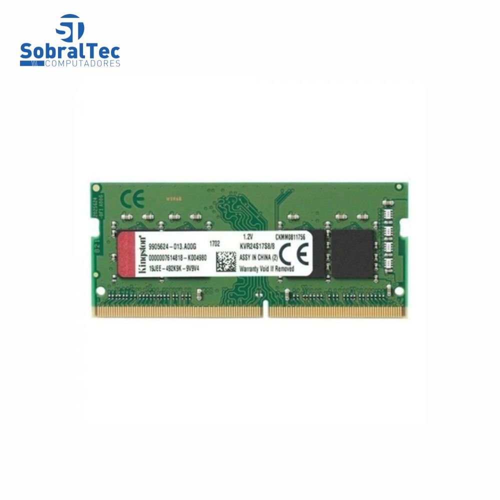 Memória Ram Notebook 8GB Kingston KVR24S17S8/8 2400Mhz DDR4 - Verde ...