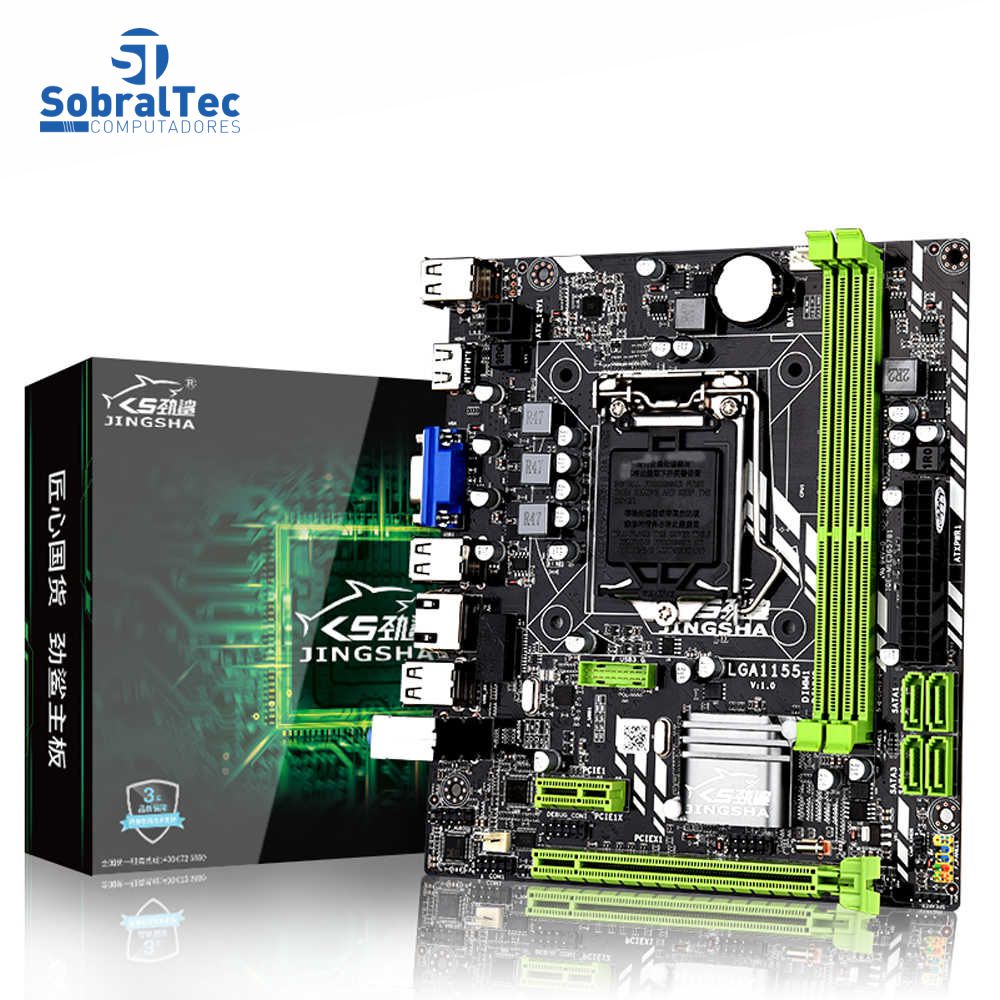 Placa Mãe Chipset H61 LGA 1155 DDR3 SZMZ Para Intel I3 I5 I7 Xeon ...
