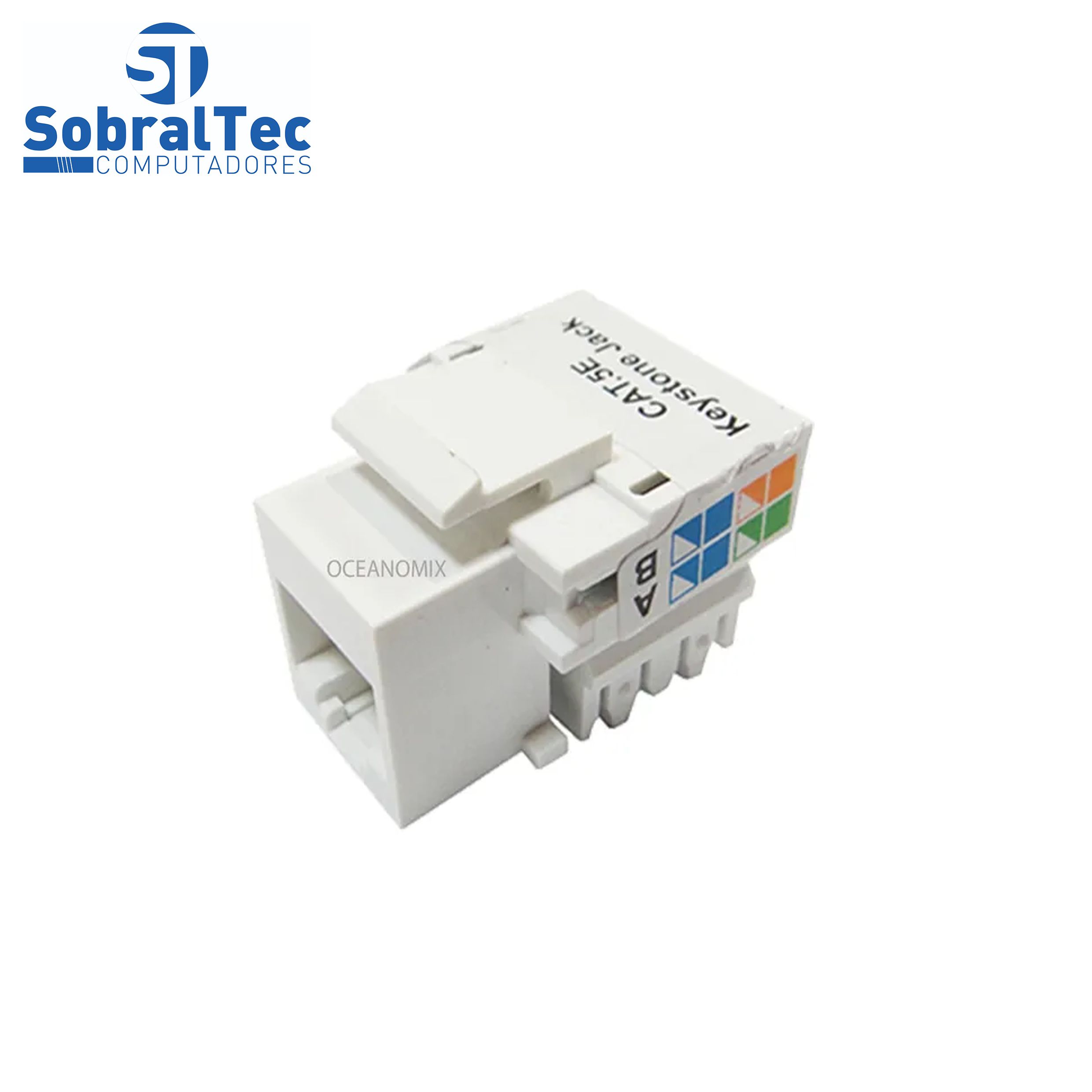 Conector Keystone Fêmea RJ CAT e Branco SobralTech