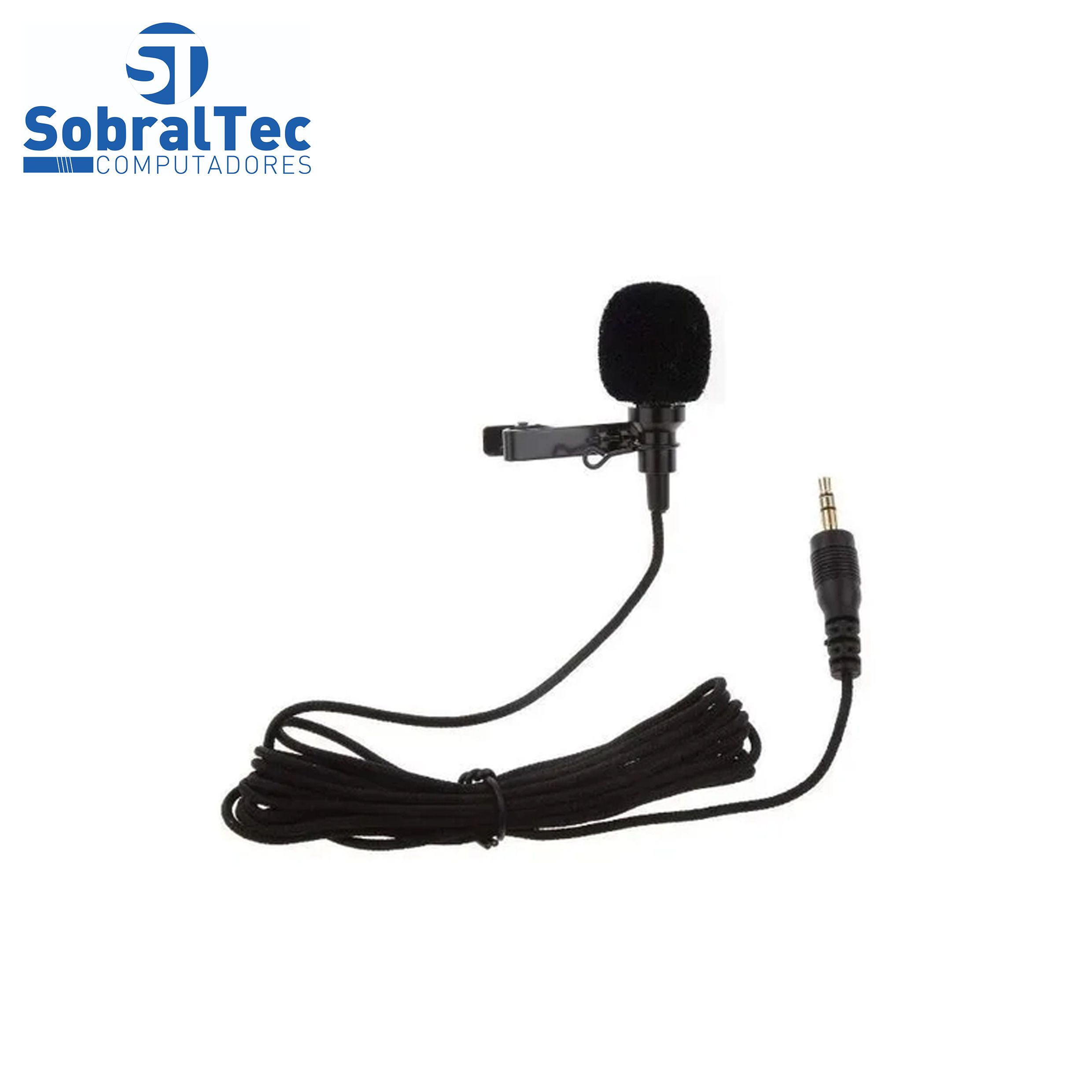 Microfone Lapela Lavalier Profissional JH 043 3.5mm P2 Aux SobralTech