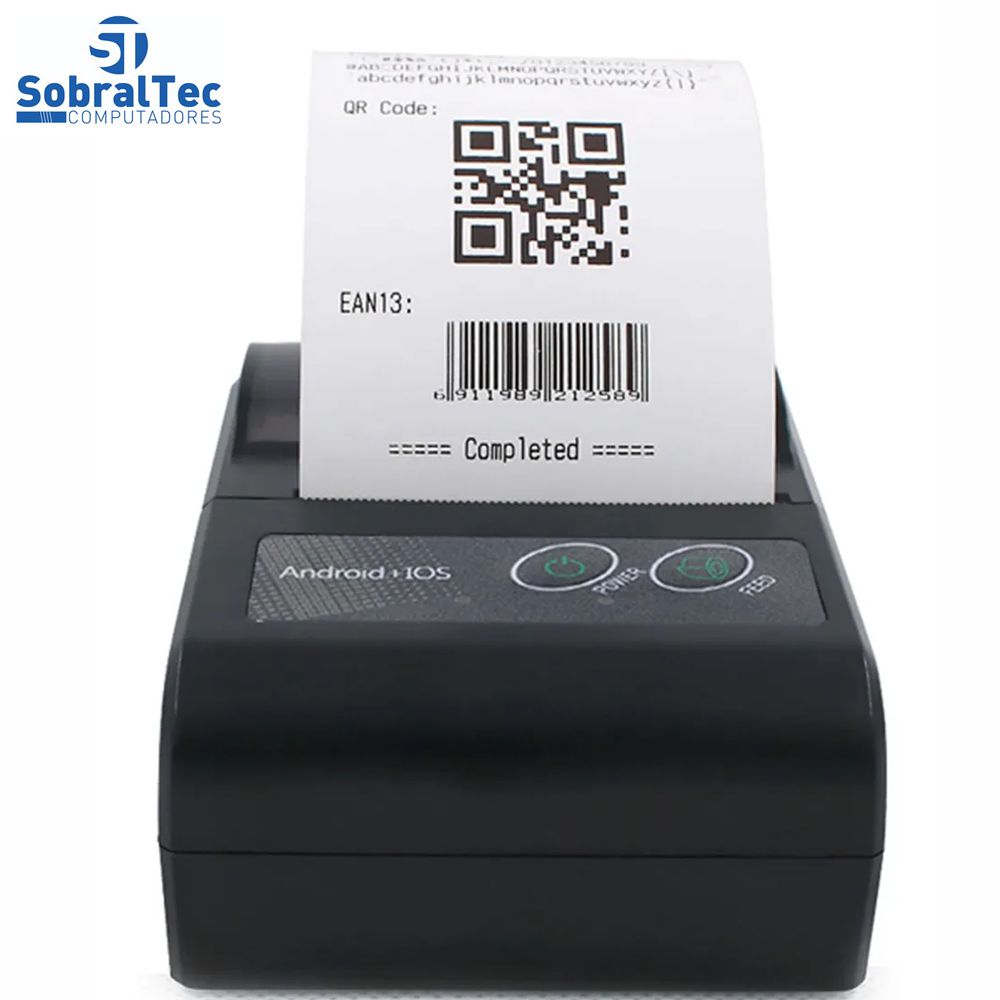 Mini Impressora Térmica 58mm Sem Fio Thermal Printer Aibecy Sobraltech 7219