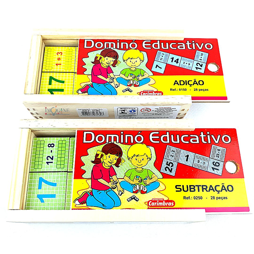 Jogo Educativo de Matemática Pedagógico Dominó de Subtração - Bambinno -  Brinquedos Educativos e Materiais Pedagógicos