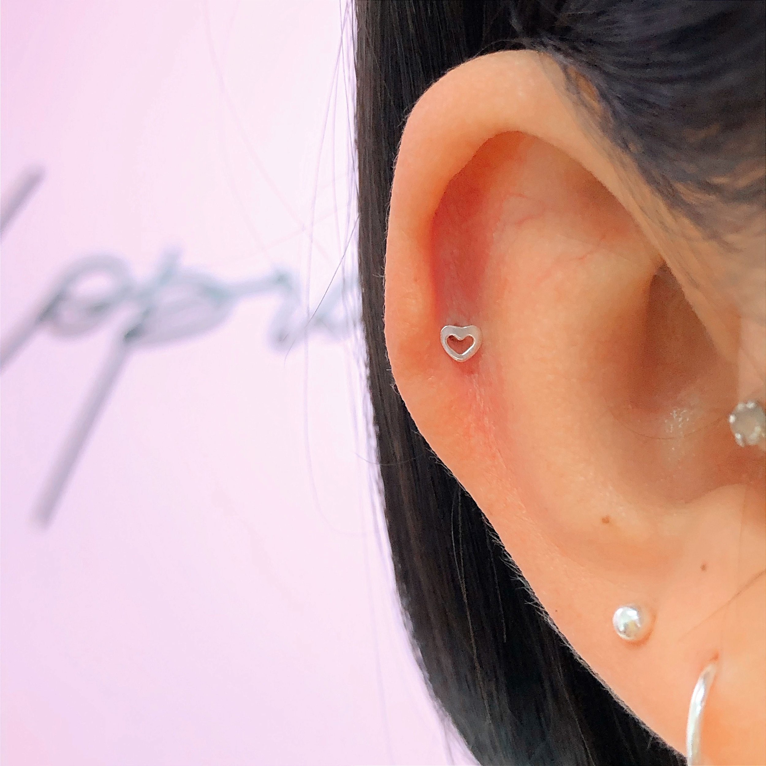 Mini piercing de umbigo ponto de luz Prata 925