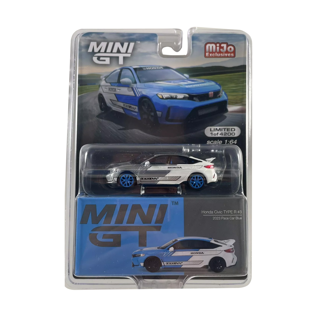 ミニカー MINI GT Honda Civic TYPE R 1:64 chase Mini GT 1/64 Honda Civic Type R #2 2023 Pace Car White & Red