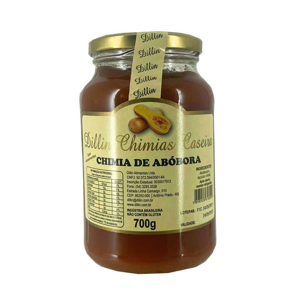 Chimia de Abóbora com Coco Dillin Embalagem 700G - Sorriso