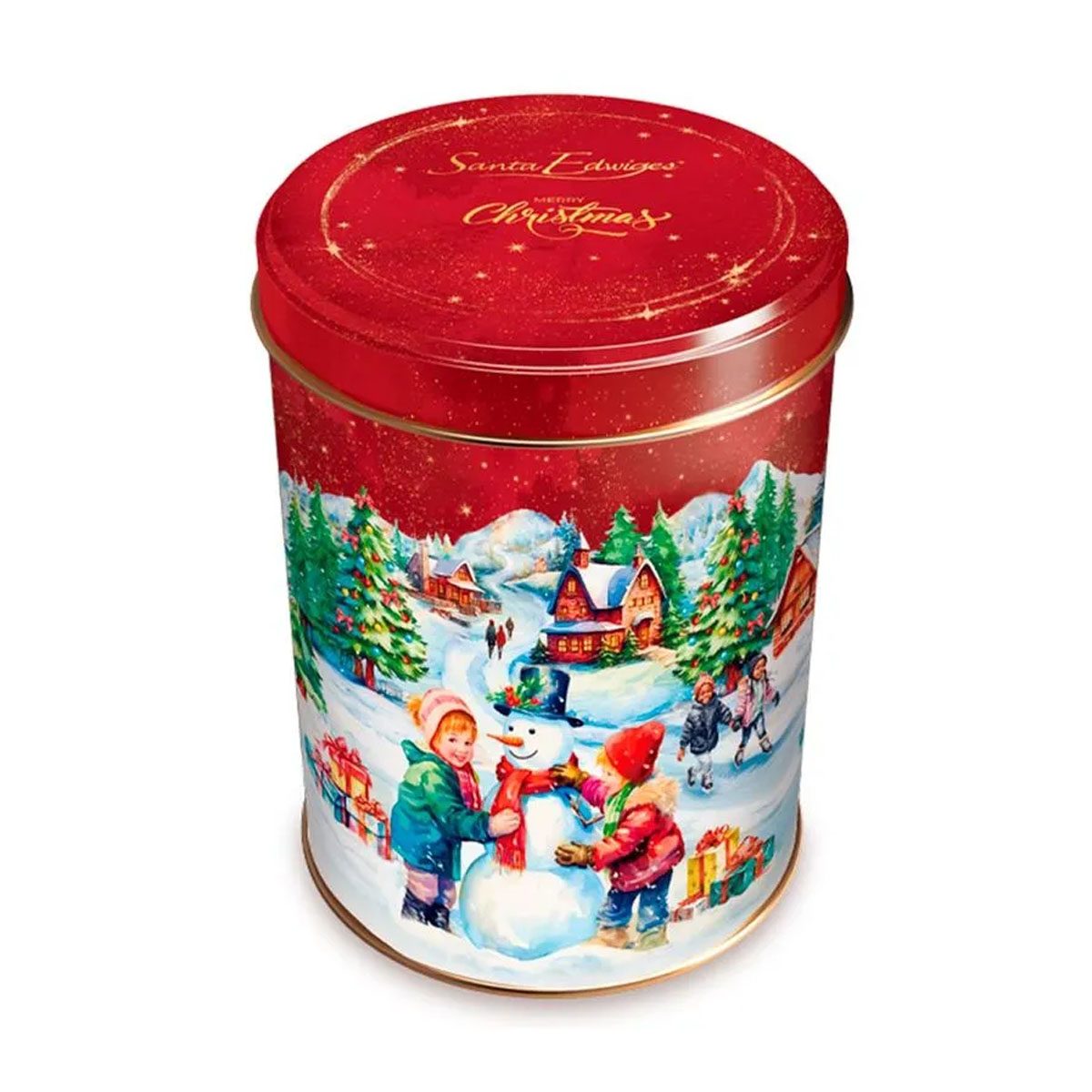 Mini Butter Cookies Lata de Natal Santa Edwiges Diversas Estampas 100g