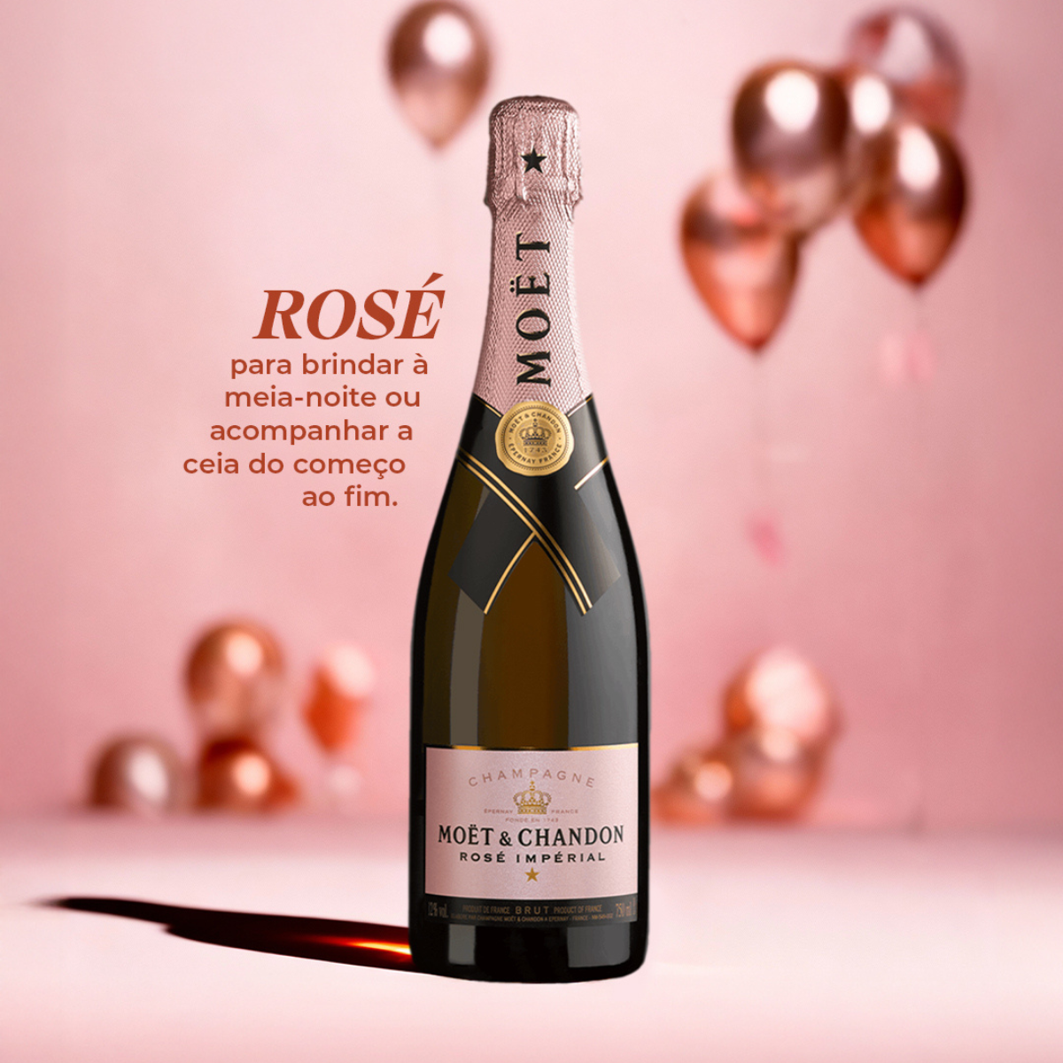 Champagne Moet & Chandon Rosé Imperial Brut 750ml - Família Scopel