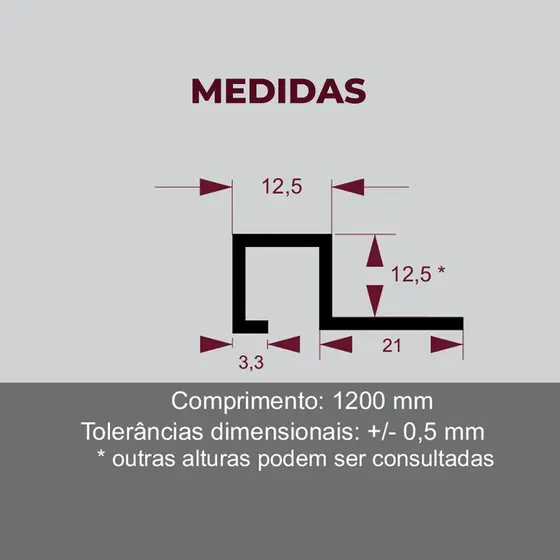 Filete P Inox 304 Microtexturizado Mozaik 120cm - Pastilhas BH