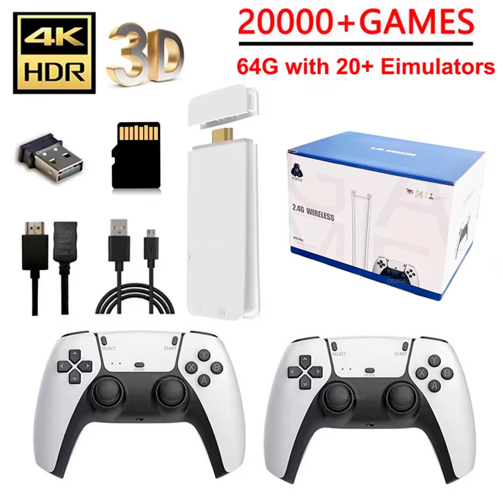 Console GameStick M15 PLUS 4K Com mais de 20.000 Jogos Clássicos 2 Con ...