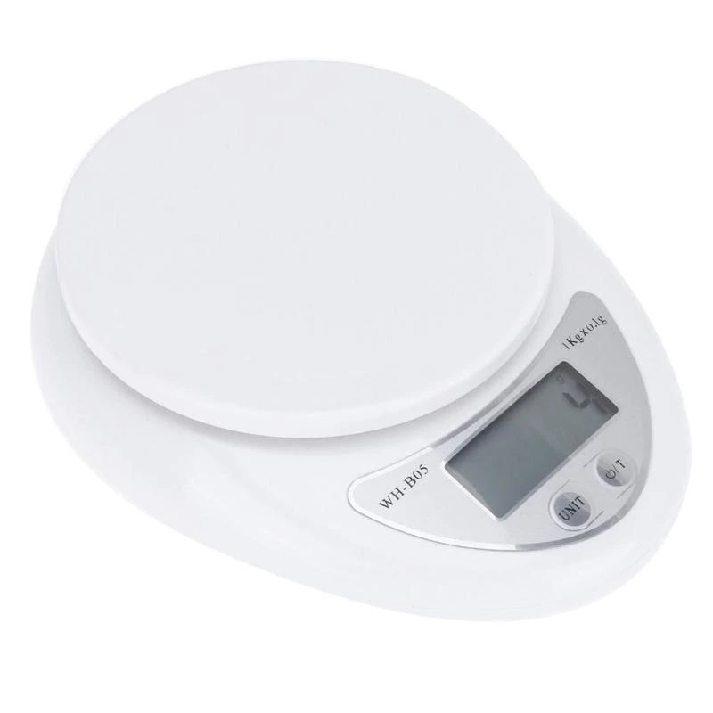 Balança Digital para Cozinha de 1kg a 5kg - Branca - 81488 - YDTECH