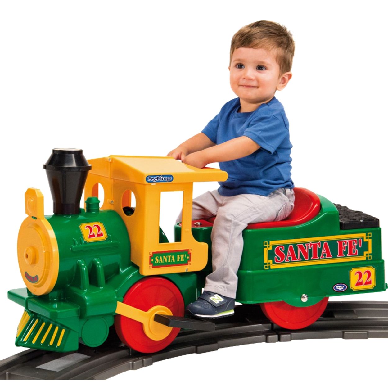 Trem com trilhos de brinquedo