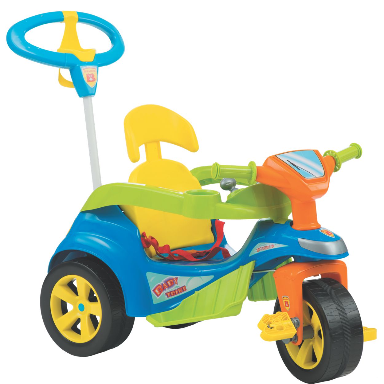 Carrinho de Passeio Pedal Biemme Triciclo Baby Trike Azul - Maçã Verde Baby