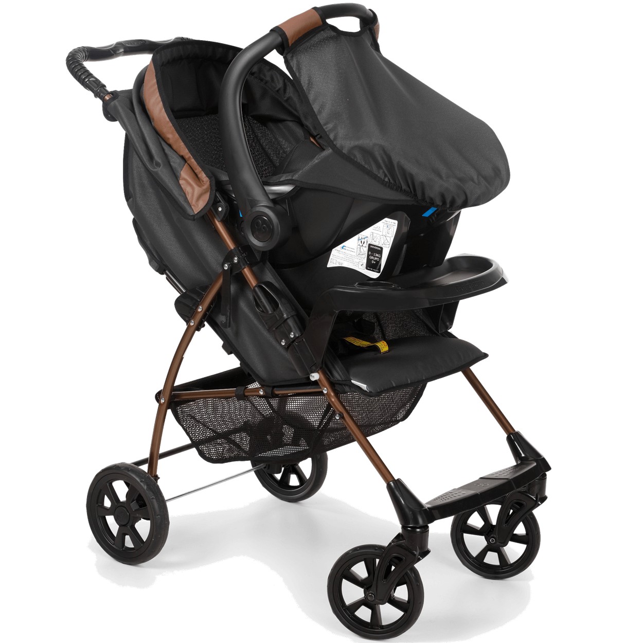 Carrinho de Bebe Bebe Conforto Galzerano Romano Preto Cobre - Maçã ...