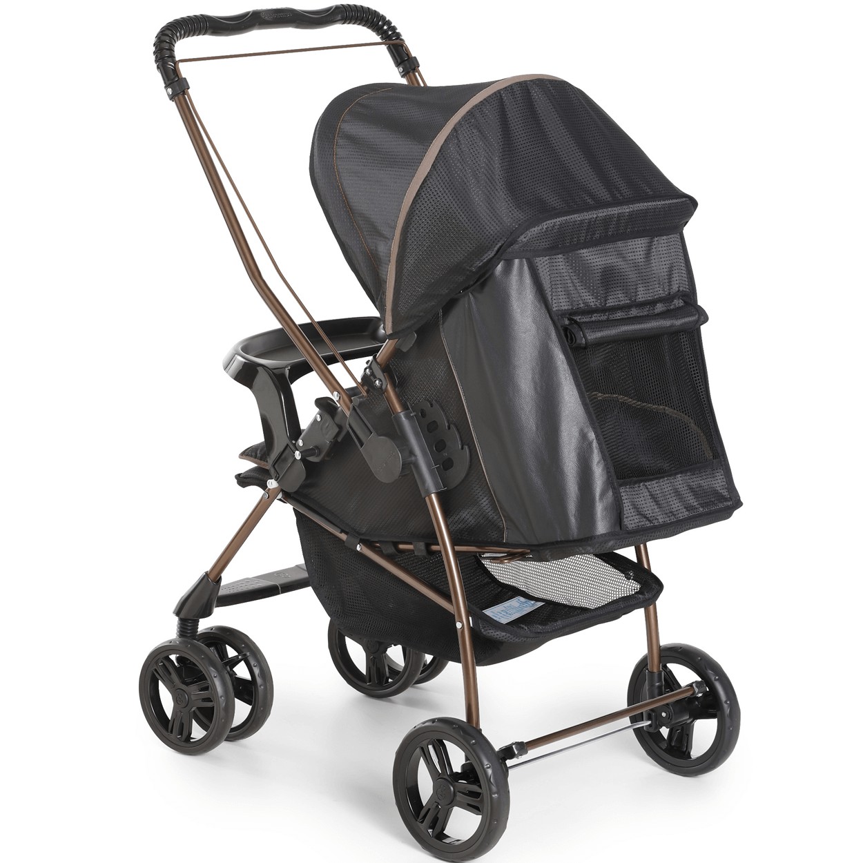 Carrinho de Bebe Reversivel Galzerano Milano Preto Cobre - Maçã Verde Baby