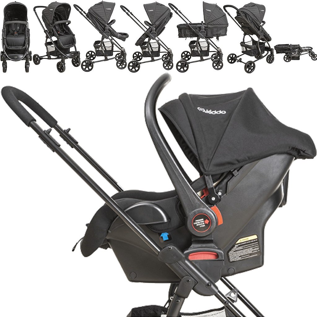 Carrinho de Bebe Bebe Conforto Base Kiddo Prima Melange Preto - Maçã ...