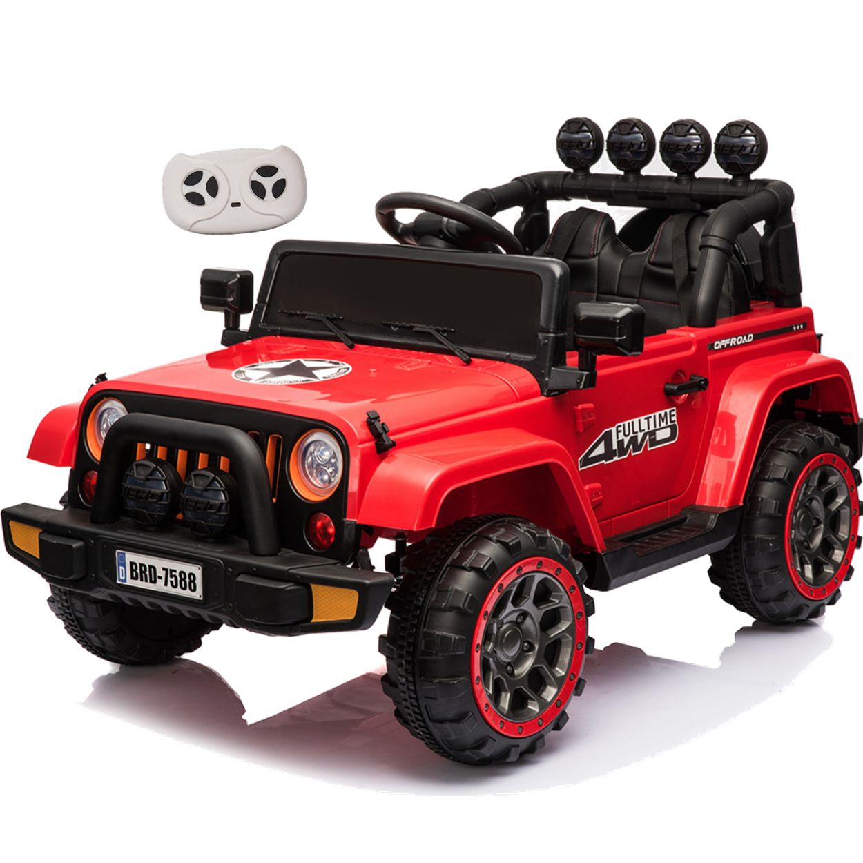 Carro elétrico off-road de quatro rodas infantil, brinquedo de