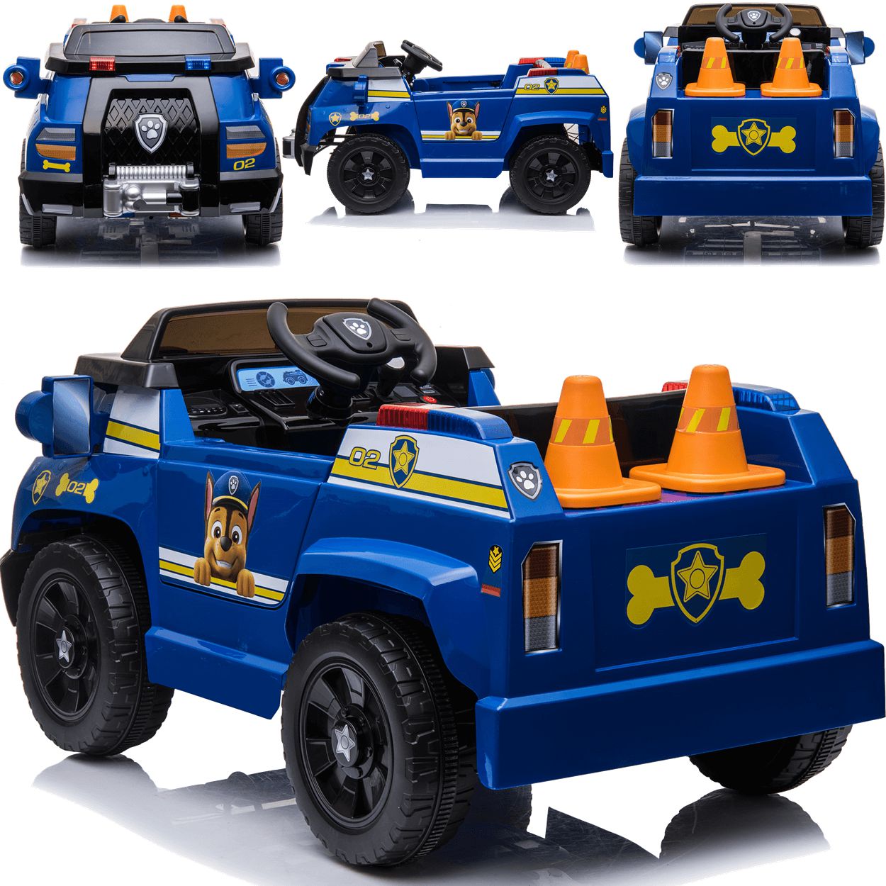 Carro de Policia Eletrico Patrulha Canina Chase 12V Controle - Maçã ...