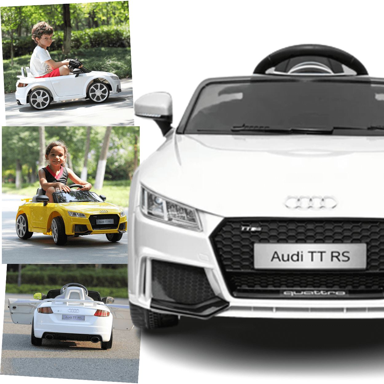 Carro Eletrico Belfix Audi TT RS Quattro 12V Controle Branco
