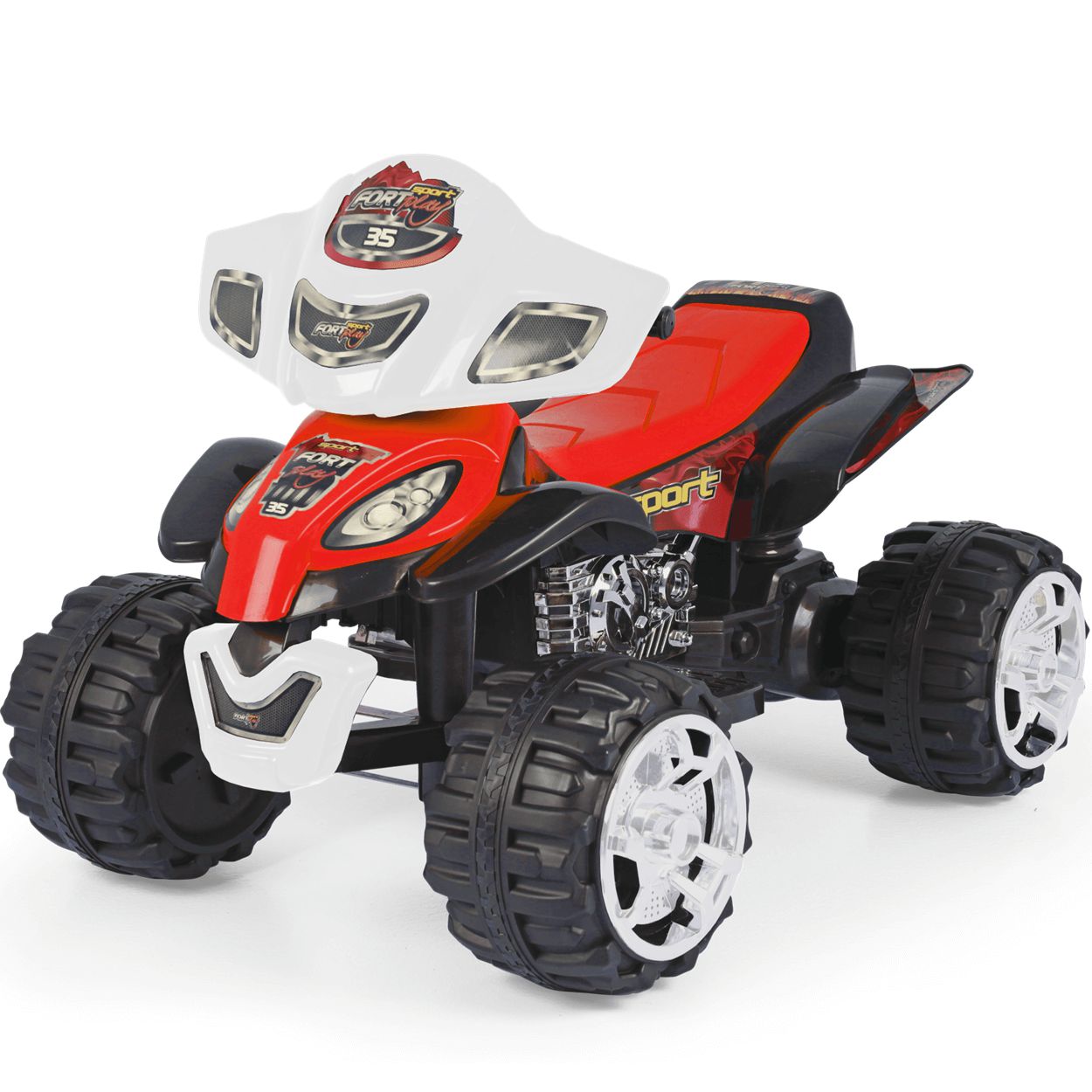 Moto Eletrica Infantil Xplast Speed Chopper 6V Branca Vermelha