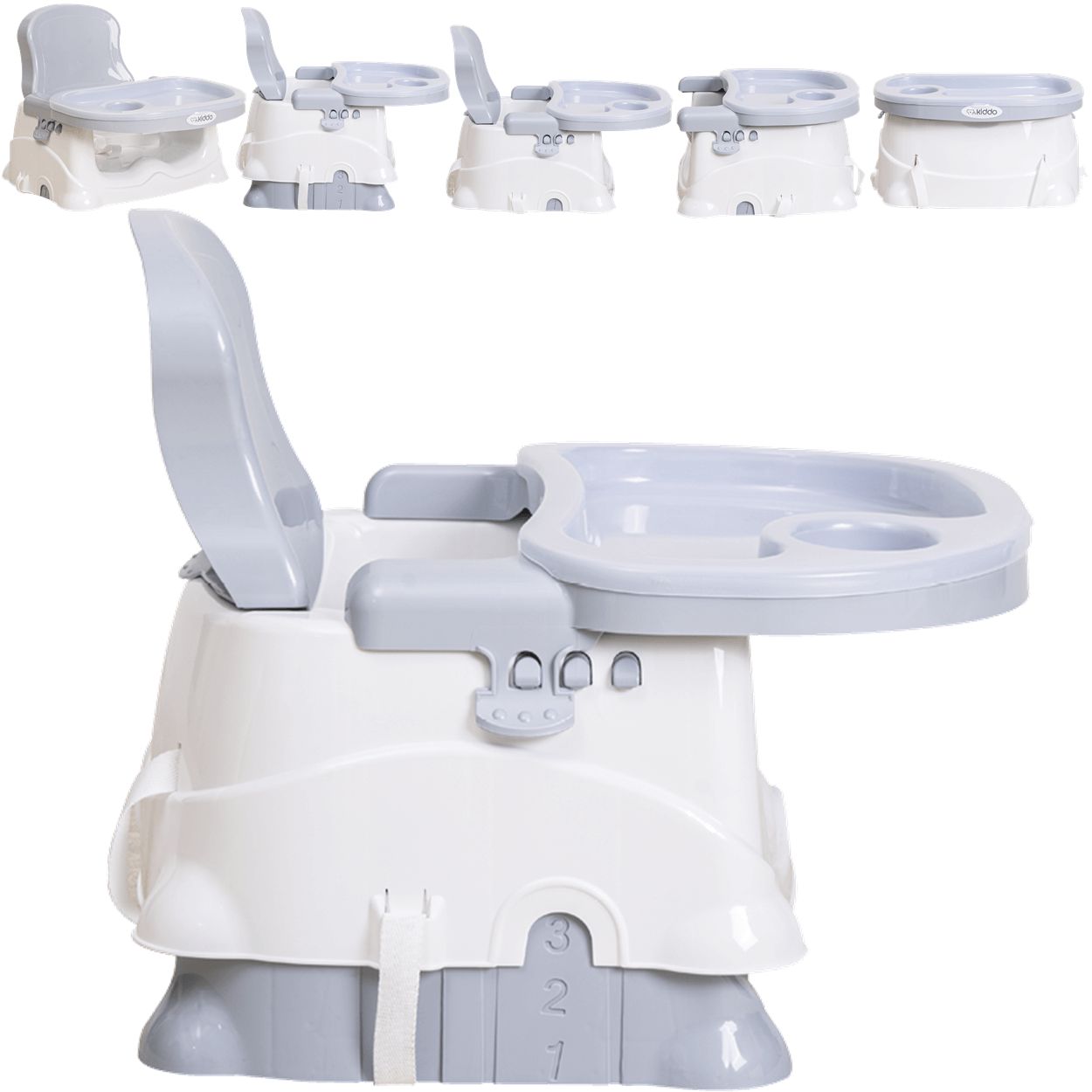 Cadeirinha de Refeição Portatil Desmontavel Kiddo Candy Cinza