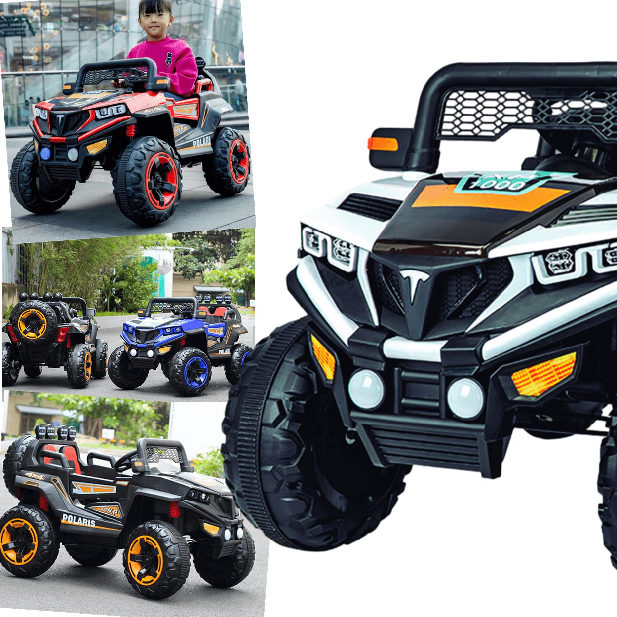 Carro Eletrico Zippy Toys Polaris UTV XP1000 4x2 12V Branco CR