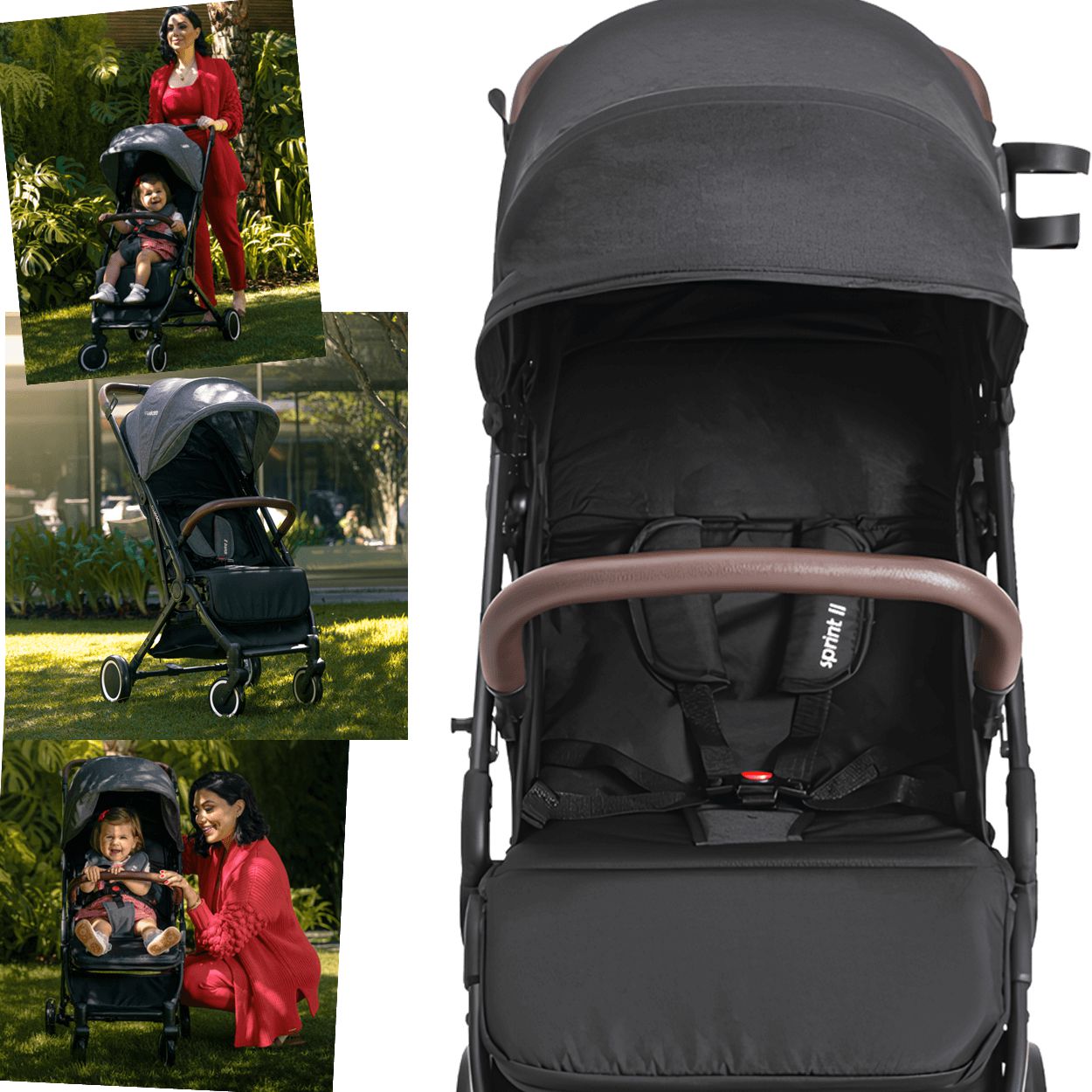 Carrinho Gemeos 2 Bebe Conforto 2 Base ISOFIX Kiddo Sprint Preto