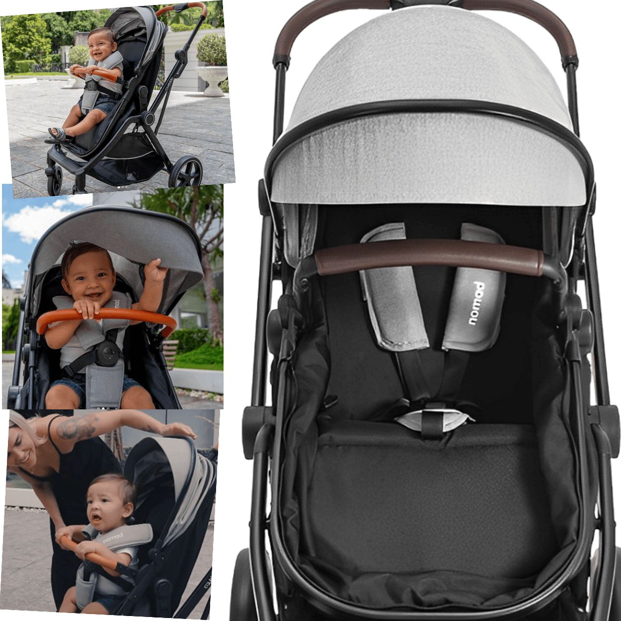 Carrinho de Bebe com Bebe Conforto e ISOFIX Kiddo Nomad Grafite