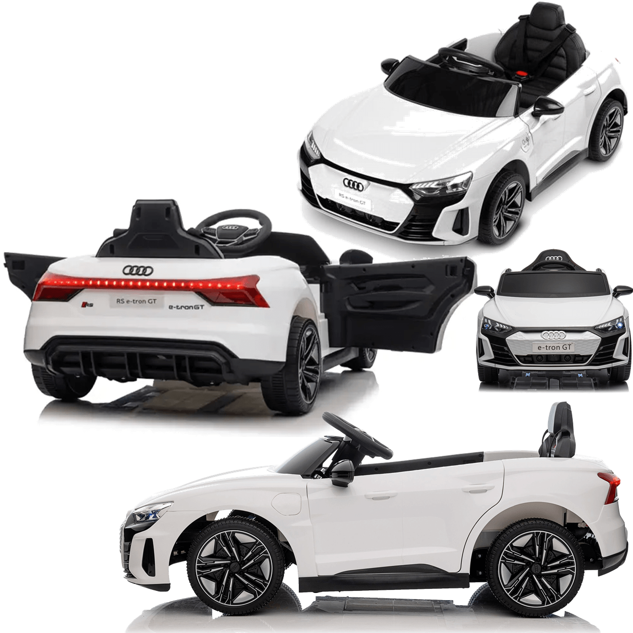Carro Eletrico Zippy Toys Audi RS E-Tron GT 12V Branco Controle