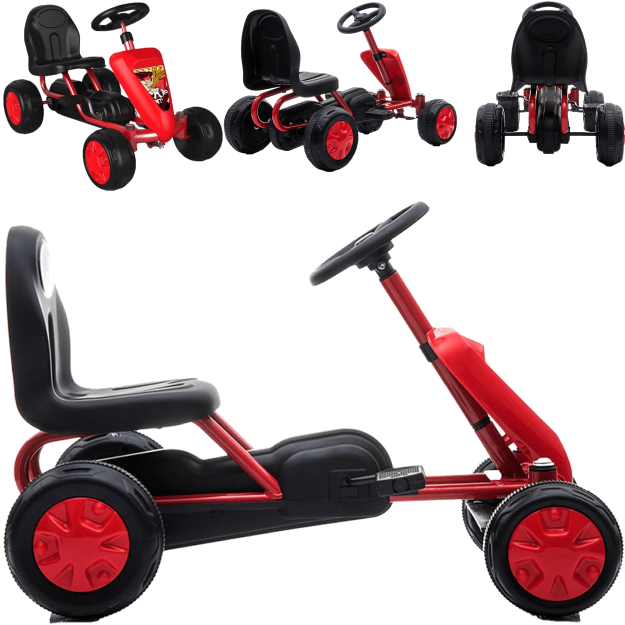Carrinho de Pedal Infantil Bang Toys Go Kart Hero Vermelho - Maçã Verde ...