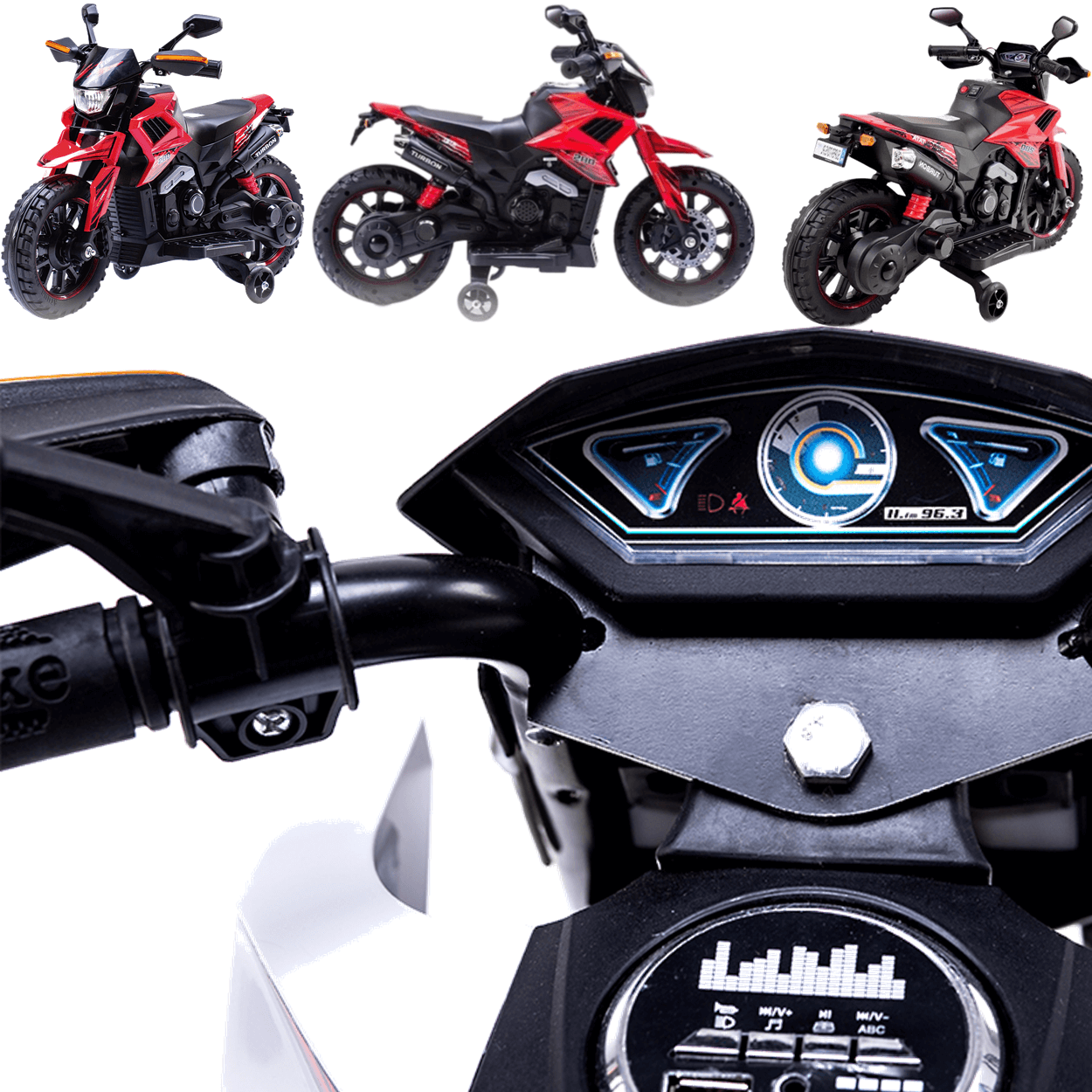 Moto Eletrica Zippy Toys Big Trail Turbon Tata 280 6V Vermelha