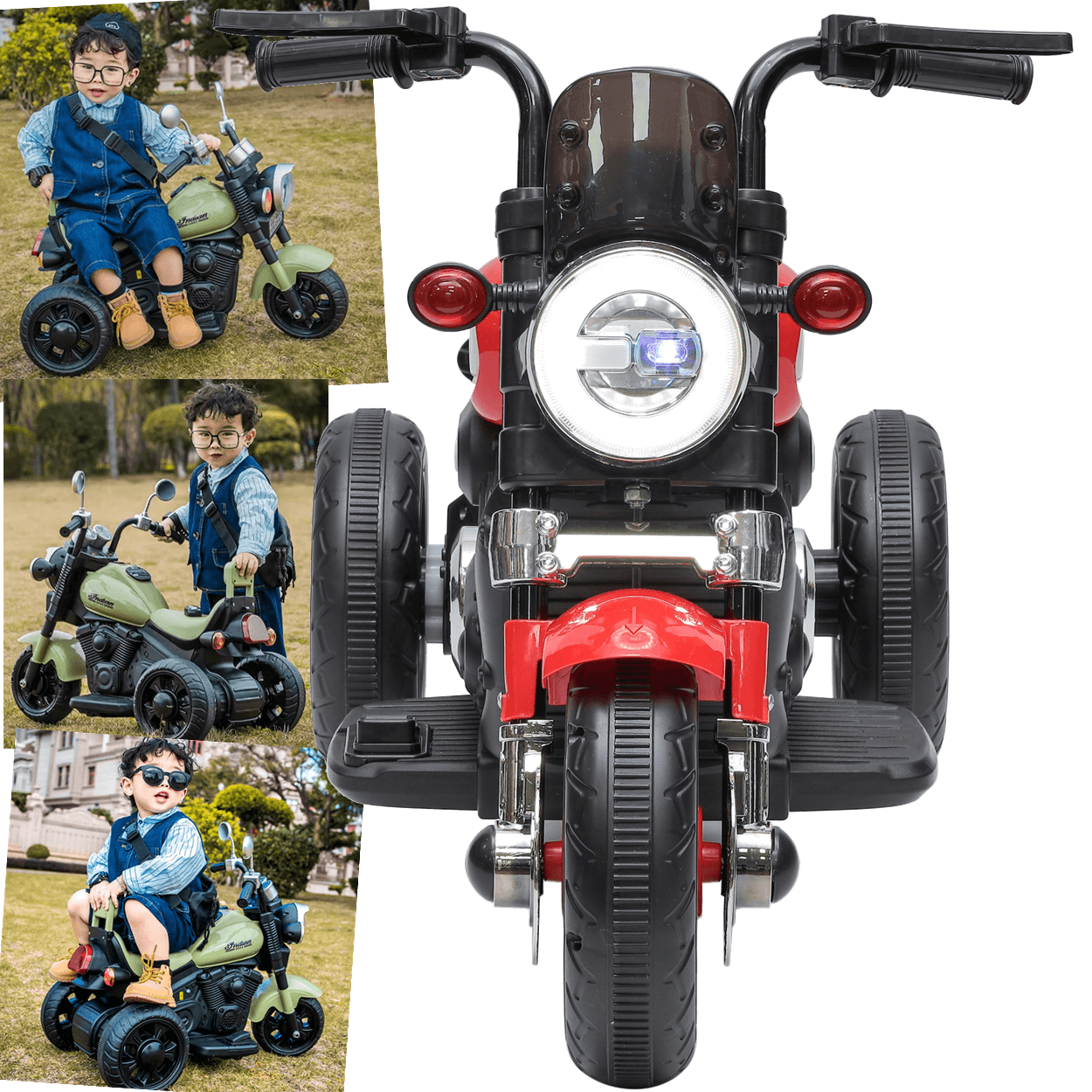 Mini Moto Eletrica Infantil Zippy Toys Harley 6V Vermelha - Maçã