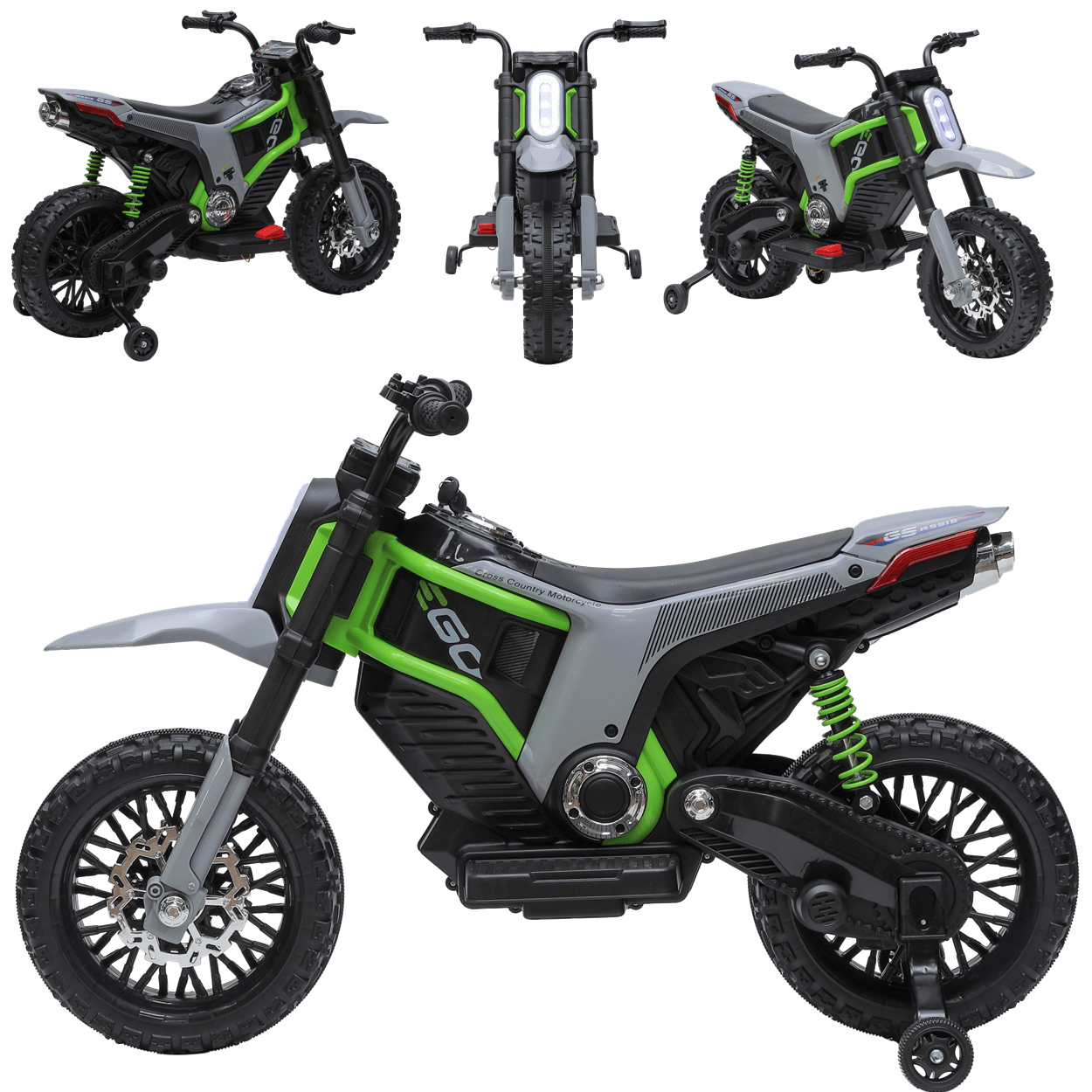 Mini Motocross Elétrica Infantil Zippy Toys ZS Verde12V - Maçã