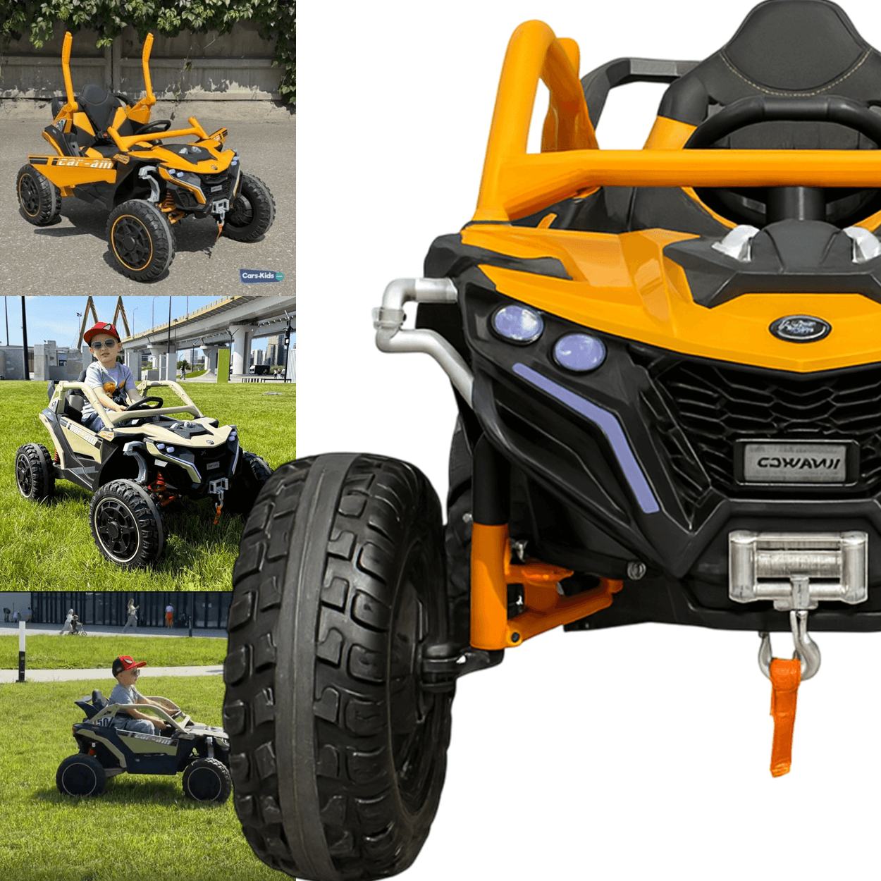 Carro UTV Elétrico Bang Toys VoxTrail Laranja 12V Controle - Maçã
