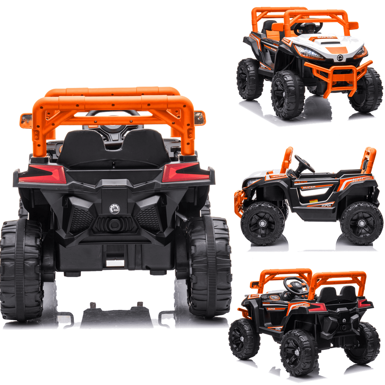 Carro UTV Elétrico Bang Toys Solar Cruiser Laranja 12V Controle