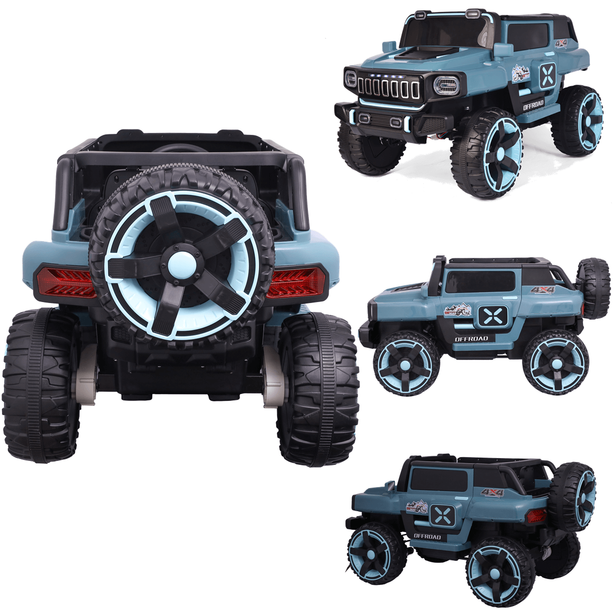 Carro Elétrico Zippy Toys Space Cross 4×4 Azul 12V Controle - Maçã