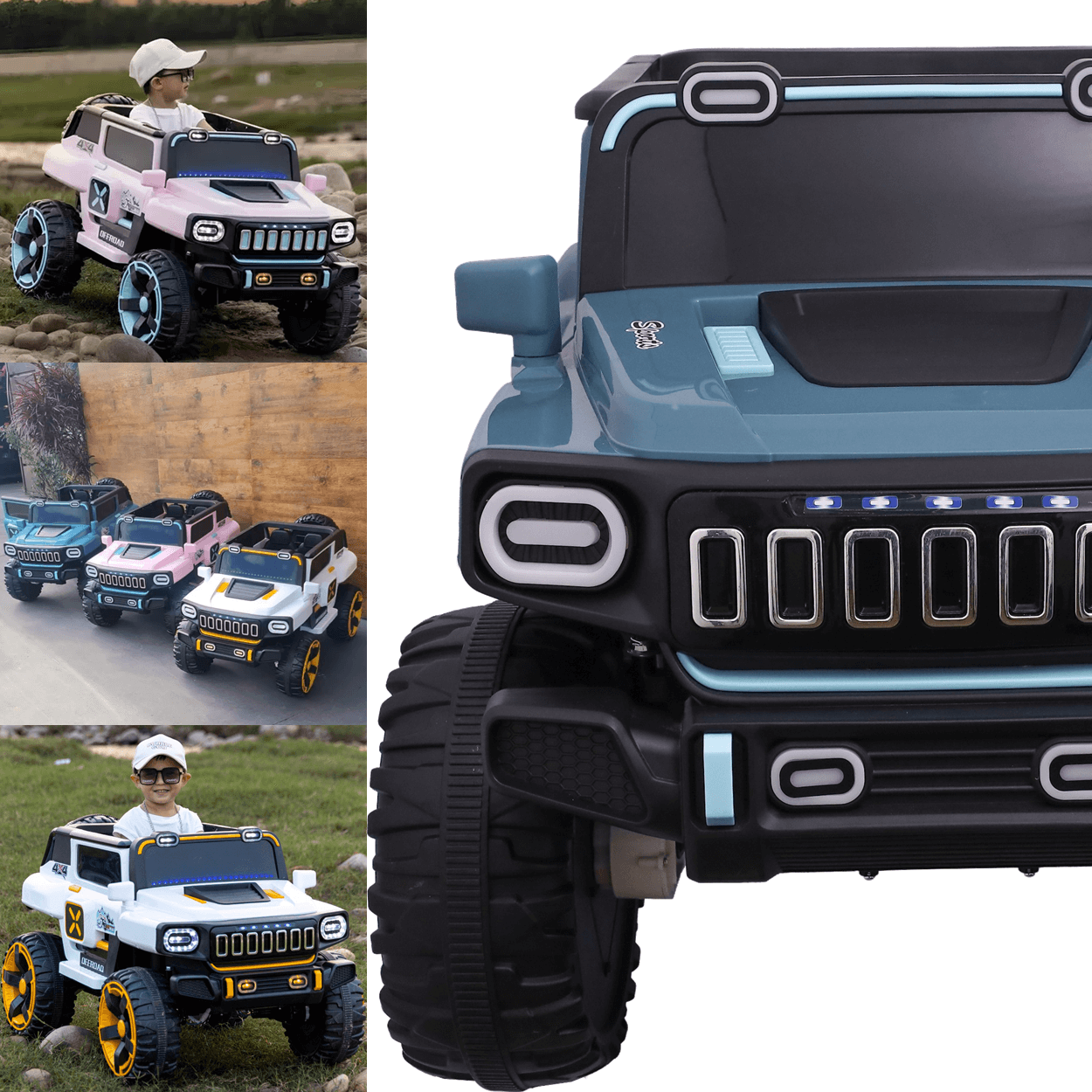 Carro Elétrico Zippy Toys Space Cross 4×4 Azul 12V Controle - Maçã