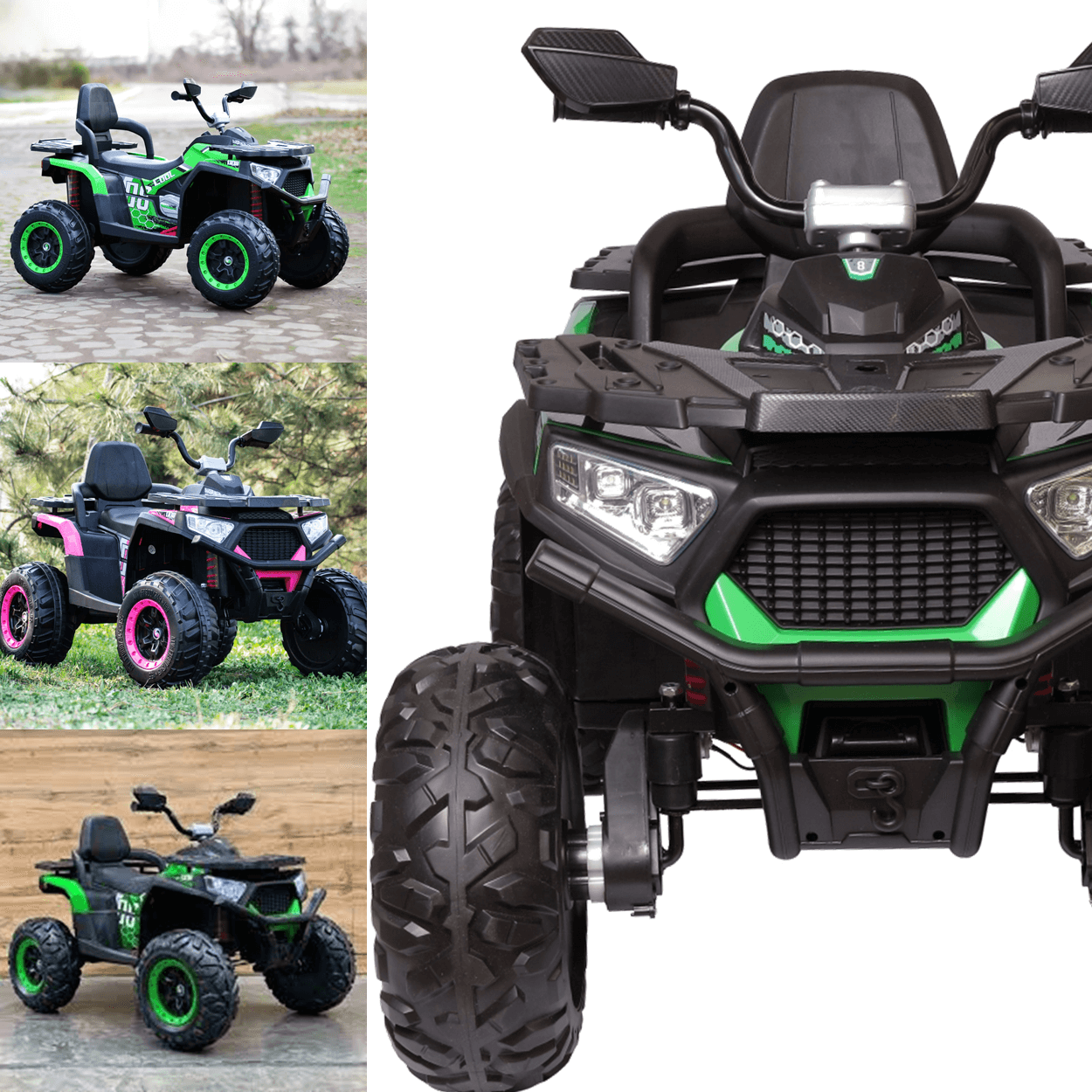Quadriciclo Elétrico Infantil Zippy Toys Premium 4x4 Verde 12V