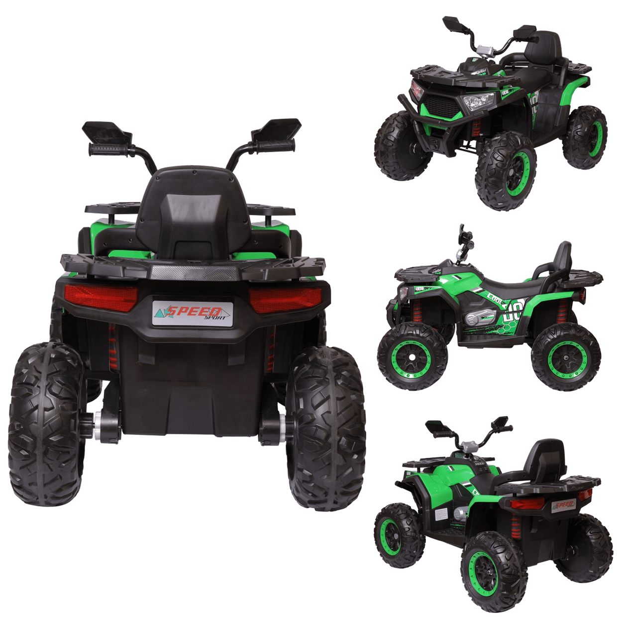 AAA　DVD　セット Quadriciclo Elétrico Infantil Zippy Toys Premium 4x4 Verde 12V