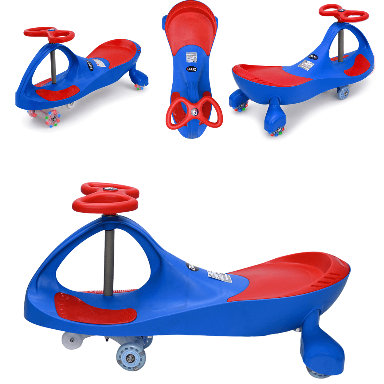 Carrinho de Rolimã Infantil Zippy Toys Gira Car 360 Azul - Maçã