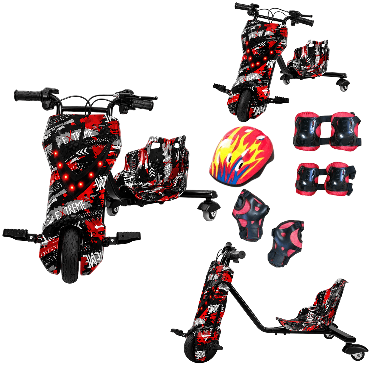 Triciclo Elétrico Infantil Zippy Toys Drift XTM Extreme 36V - Maçã