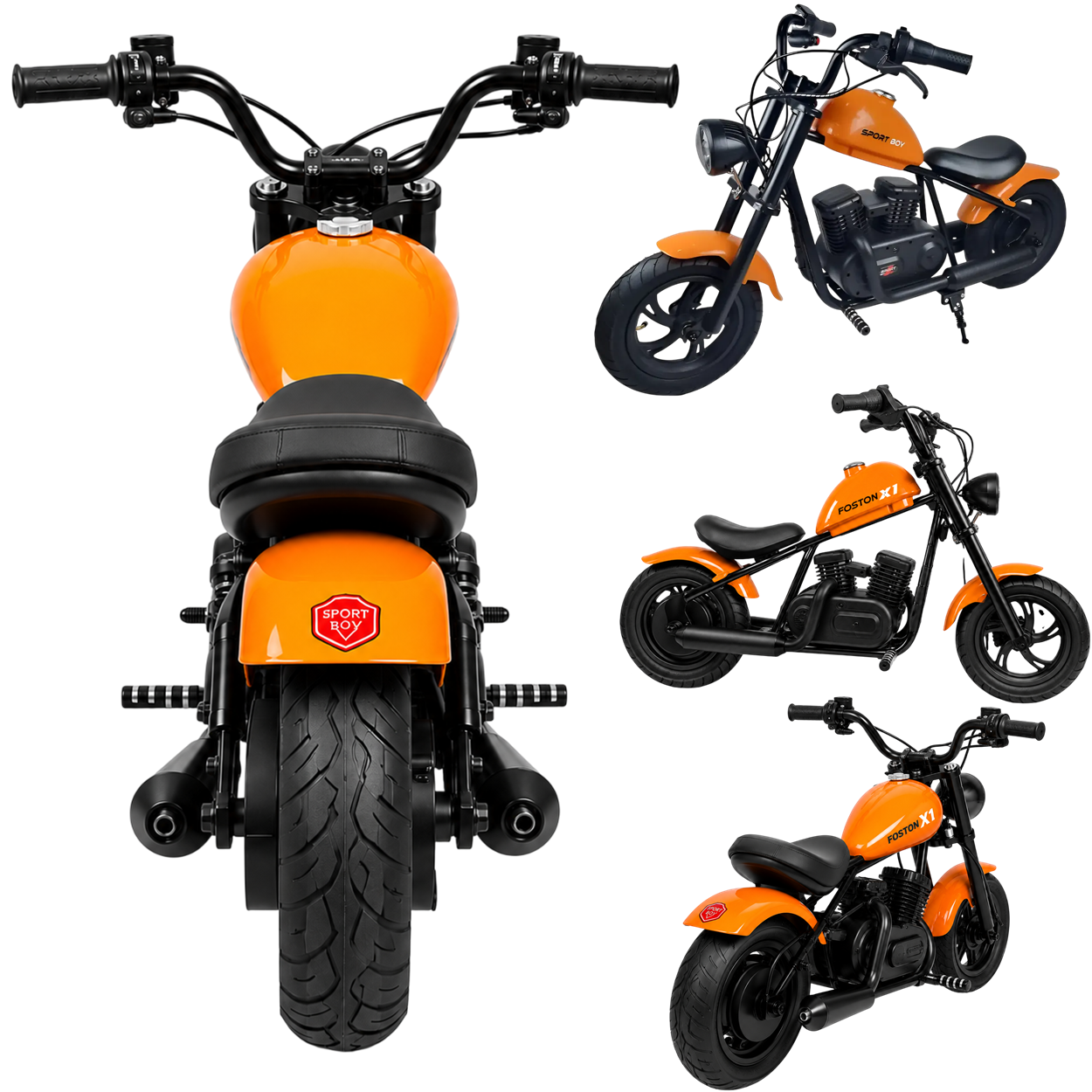 Moto Elétrica Infantil Zippy Toys Halei Extreme Laranja 24V - Maçã