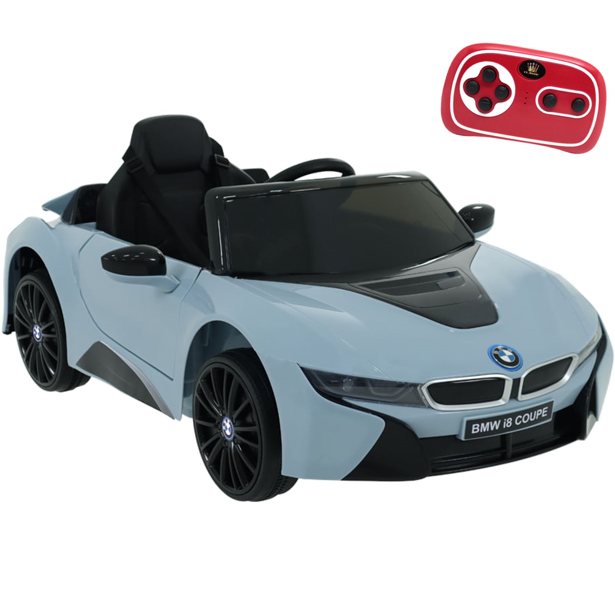 Carro Eletrico Infantil Belfix BMW i8 12V Azul Controle Remoto - Maçã Verde  Baby