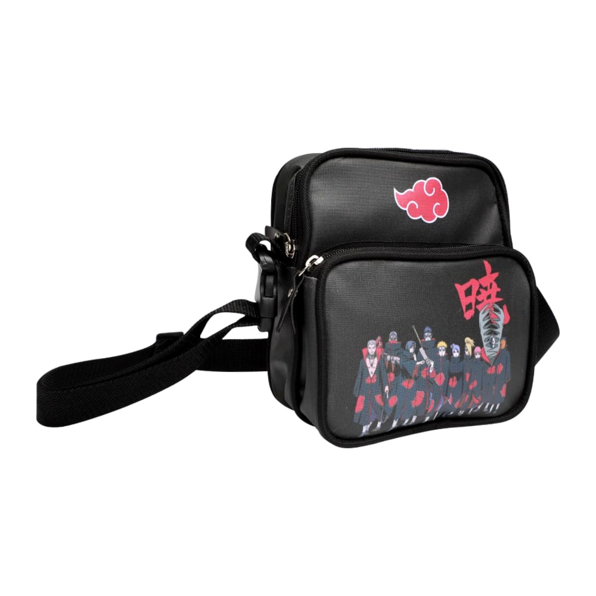 NARUTO-Akatsuki bolsa de peito vermelho nuvem para homens e mulheres,  mochila tiracolo, bolsa de ombro pequena, impermeável, casual, presente